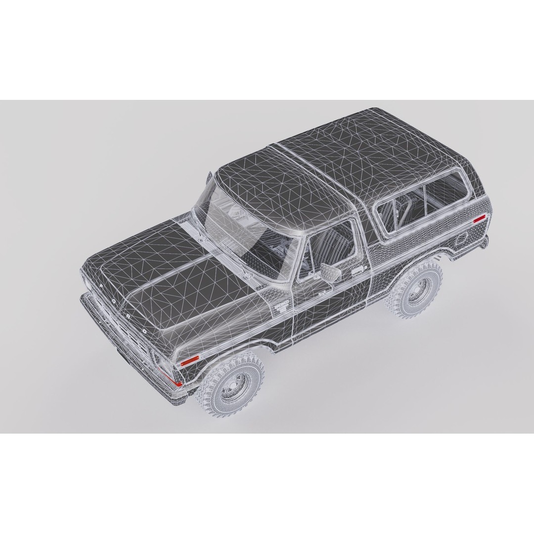 Bronco Mk2 1978 3D Model – High Poly Game-Ready SUV, FBX, OBJ