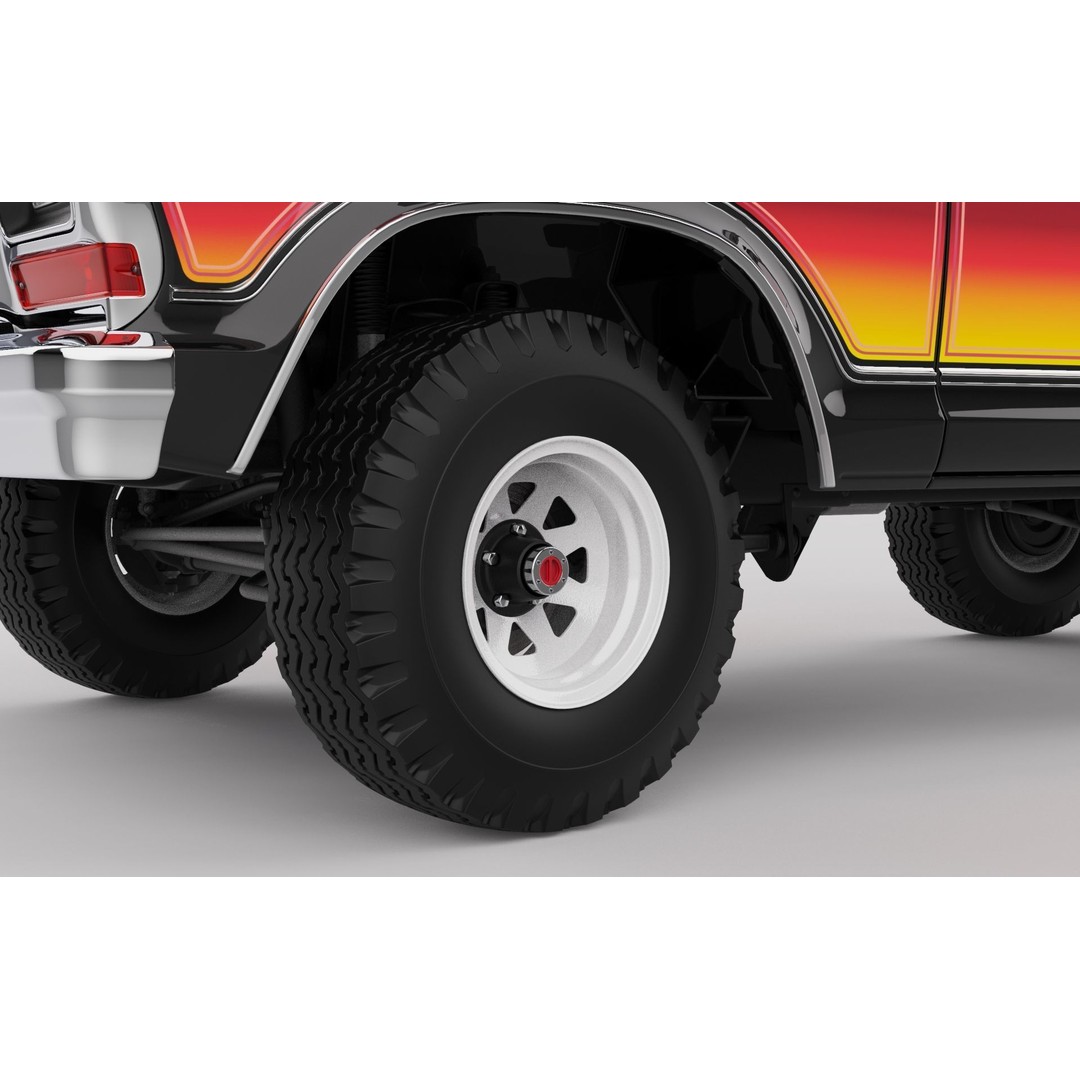 Bronco Mk2 1978 3D Model – High Poly Game-Ready SUV, FBX, OBJ - View 15