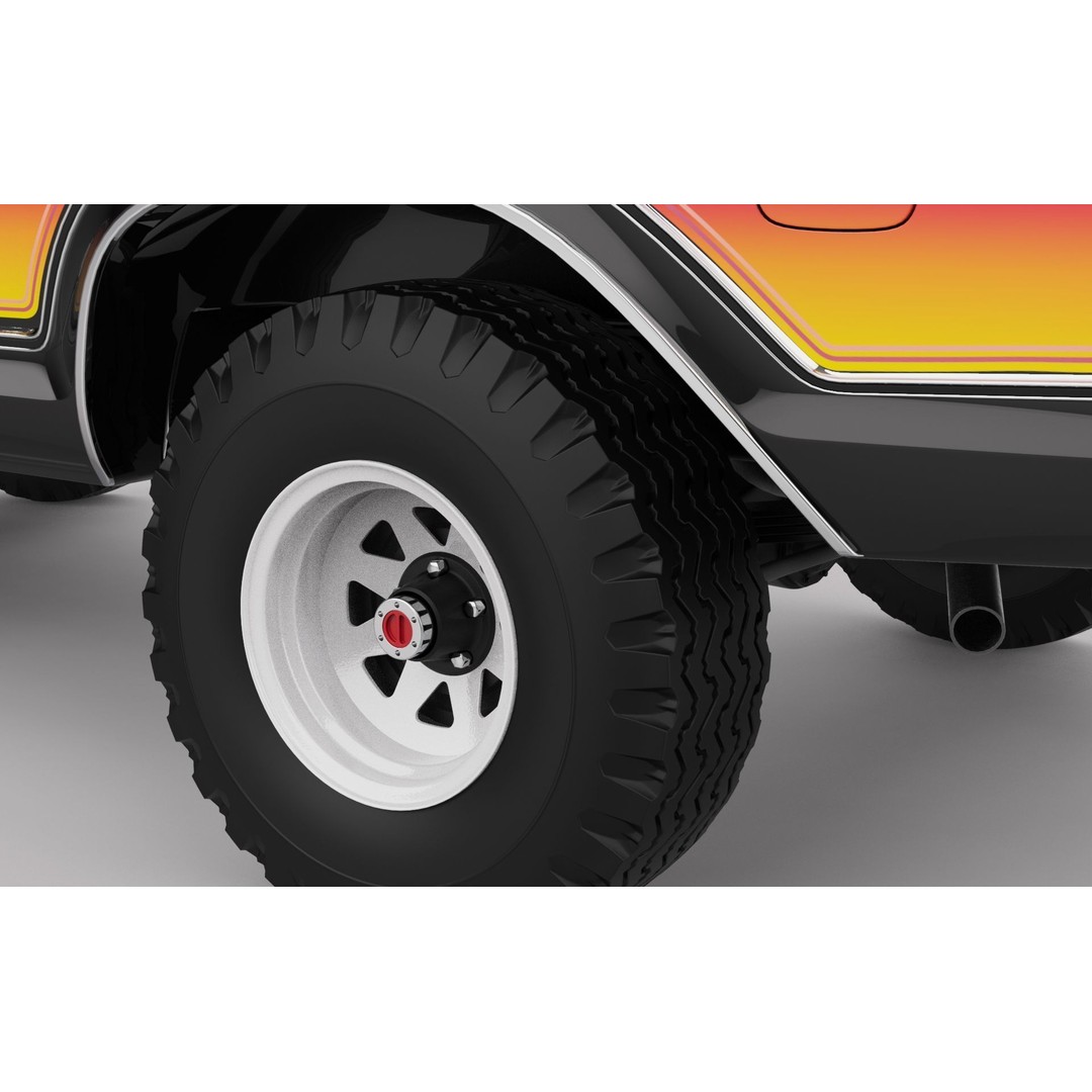 Bronco Mk2 1978 3D Model – High Poly Game-Ready SUV, FBX, OBJ - View 19