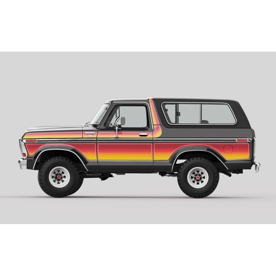 Bronco Mk2 1978 3D Model – High Poly Game-Ready SUV, FBX, OBJ - View 24