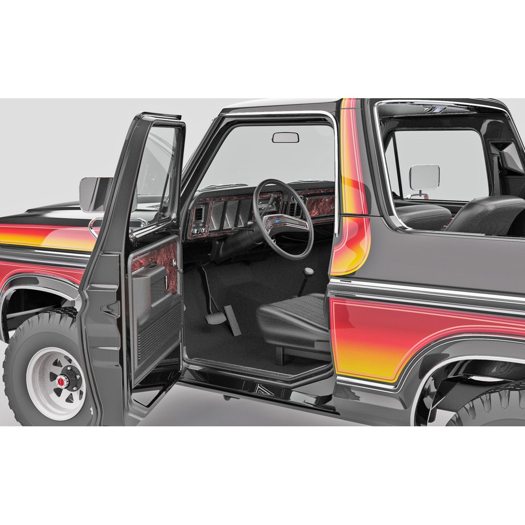 Bronco Mk2 1978 3D Model – High Poly Game-Ready SUV, FBX, OBJ - View 26