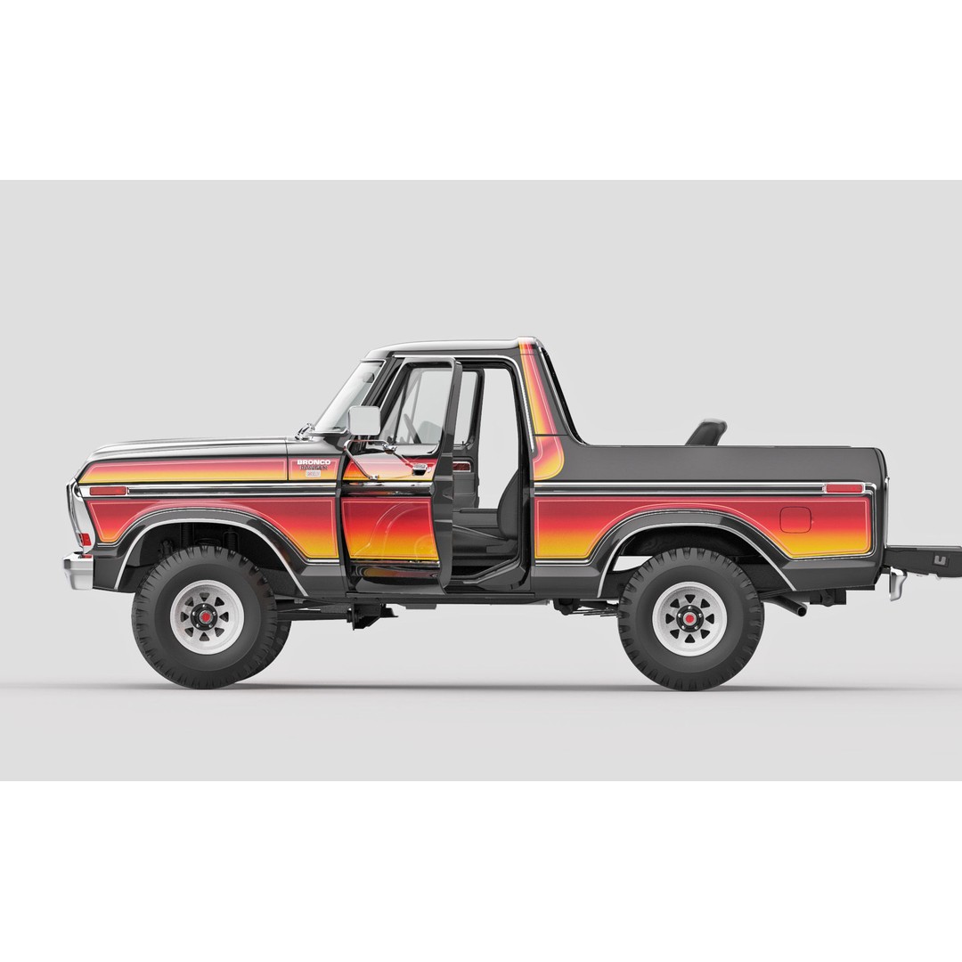 Bronco Mk2 1978 3D Model – High Poly Game-Ready SUV, FBX, OBJ - View 28