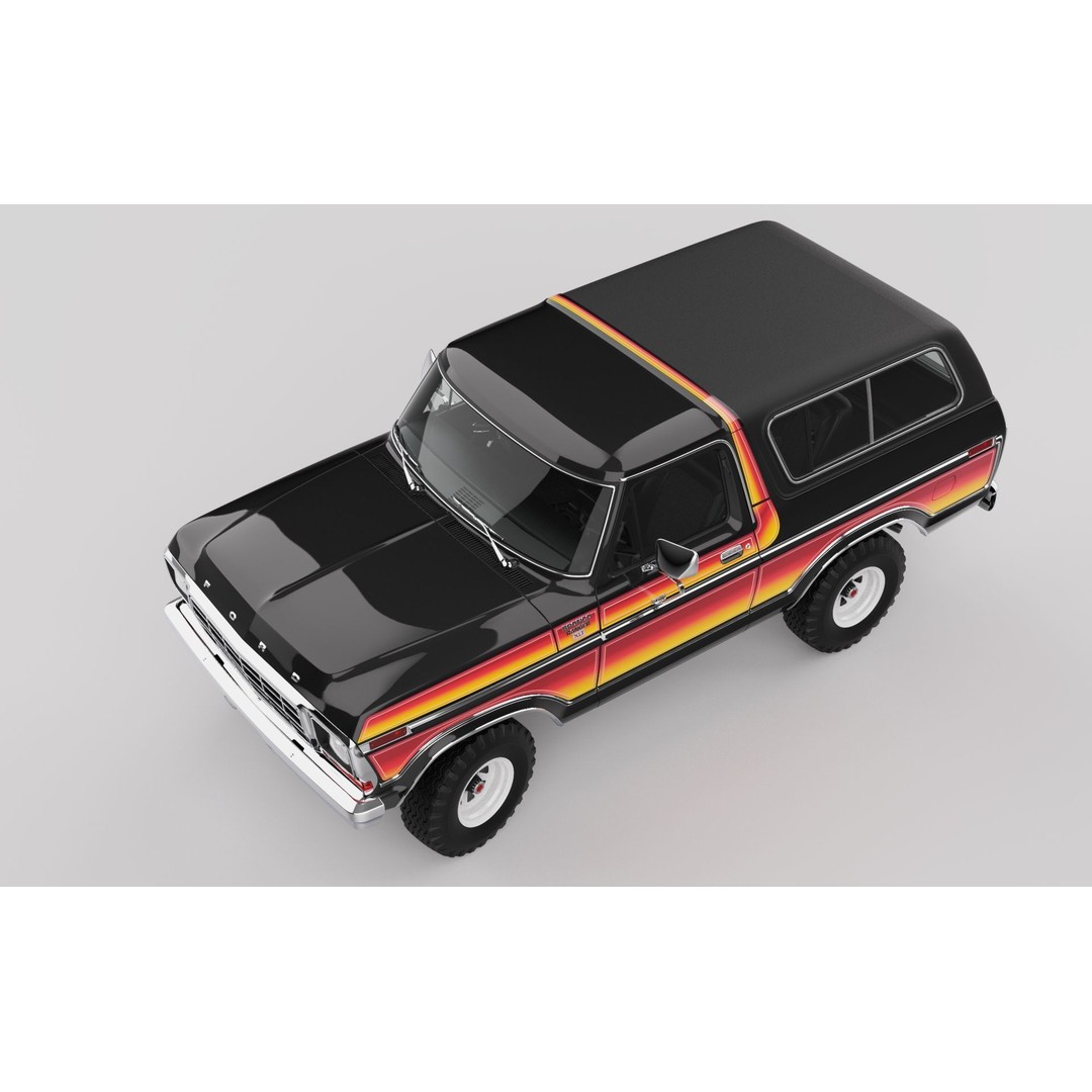 Bronco Mk2 1978 3D Model – High Poly Game-Ready SUV, FBX, OBJ - View 3
