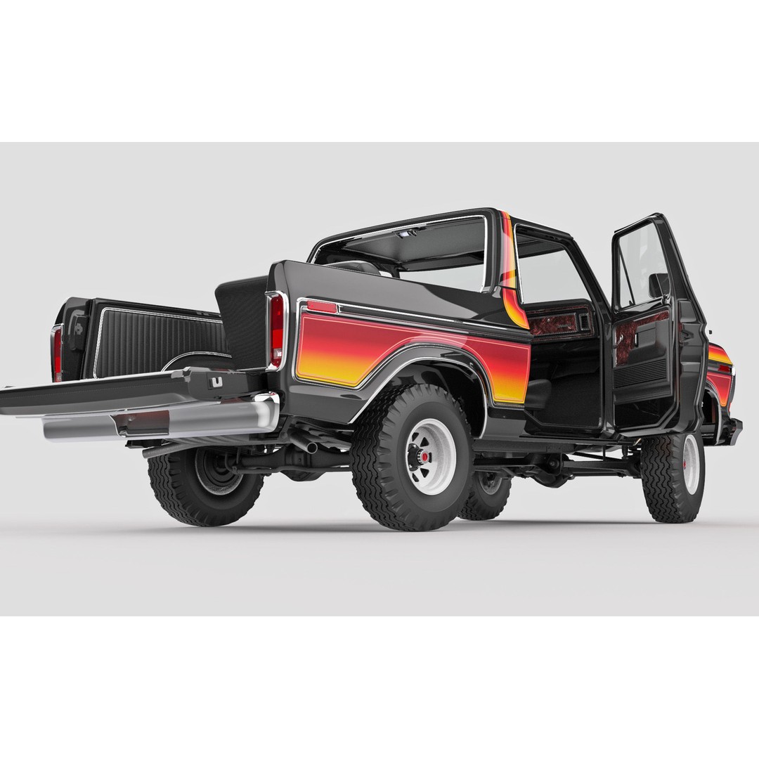 Bronco Mk2 1978 3D Model – High Poly Game-Ready SUV, FBX, OBJ - View 31
