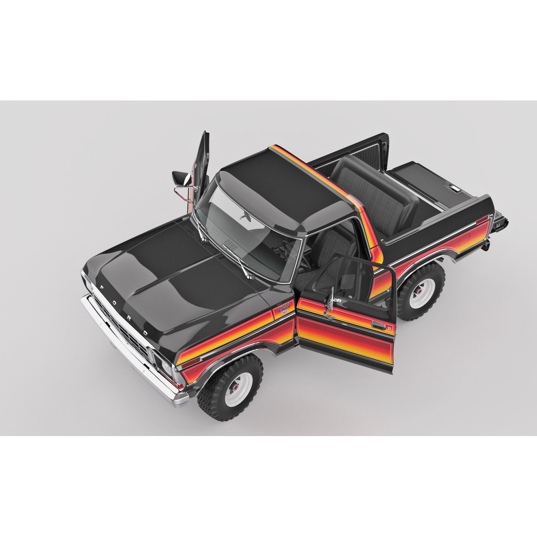 Bronco Mk2 1978 3D Model – High Poly Game-Ready SUV, FBX, OBJ - View 33