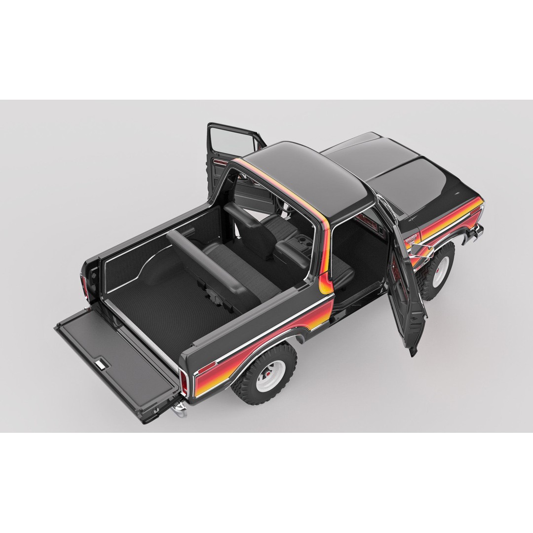 Bronco Mk2 1978 3D Model – High Poly Game-Ready SUV, FBX, OBJ - View 34