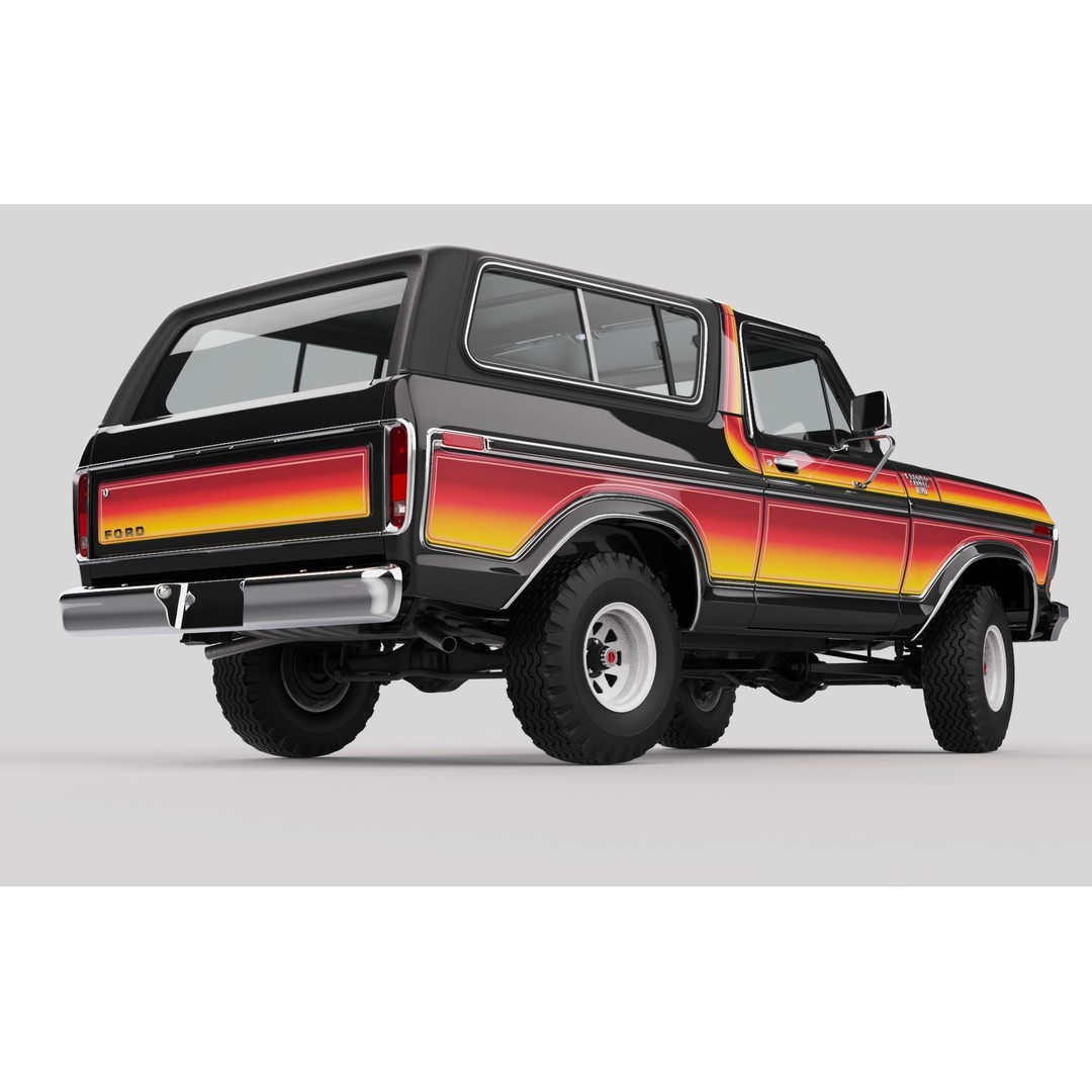 Bronco Mk2 1978 3D Model – High Poly Game-Ready SUV, FBX, OBJ - View 39