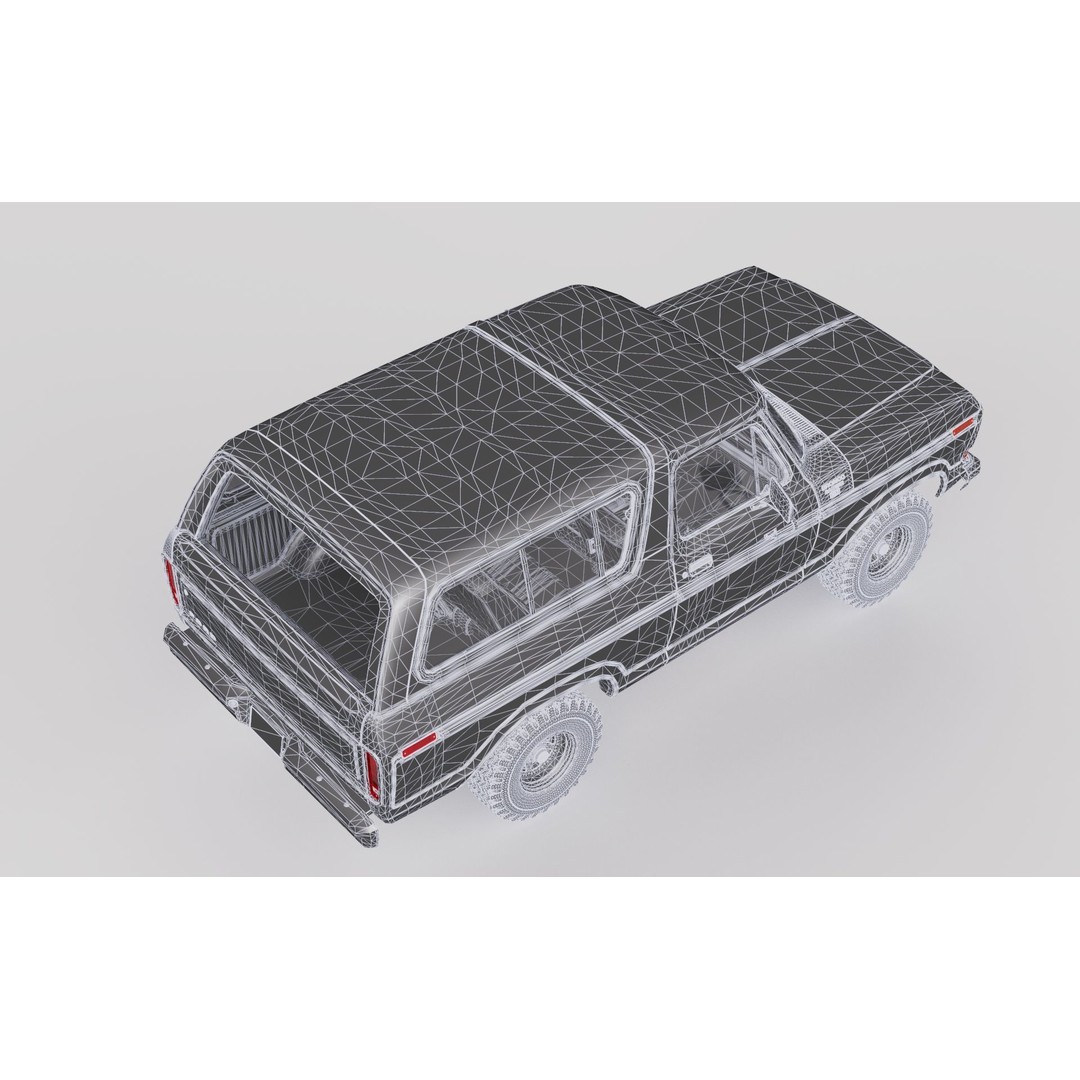 Bronco Mk2 1978 3D Model – High Poly Game-Ready SUV, FBX, OBJ - View 42