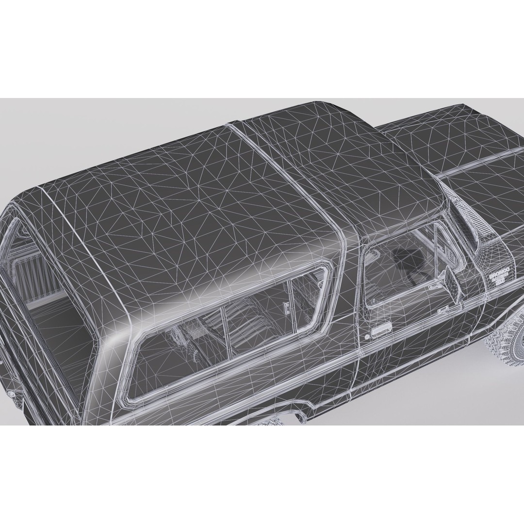 Bronco Mk2 1978 3D Model – High Poly Game-Ready SUV, FBX, OBJ - View 48