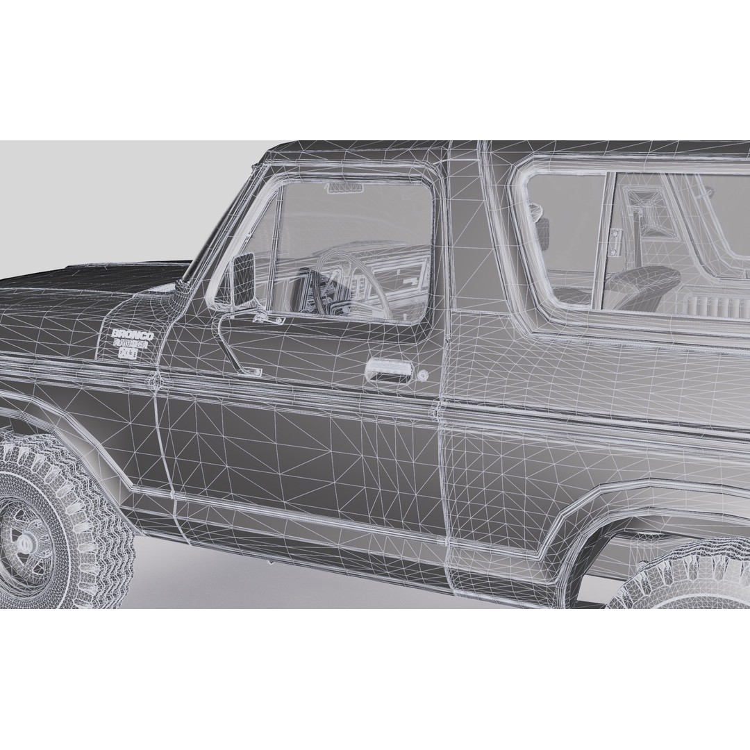 Bronco Mk2 1978 3D Model – High Poly Game-Ready SUV, FBX, OBJ - View 49