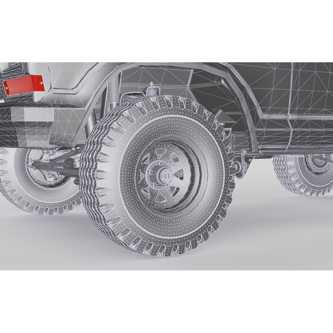 Bronco Mk2 1978 3D Model – High Poly Game-Ready SUV, FBX, OBJ - View 52