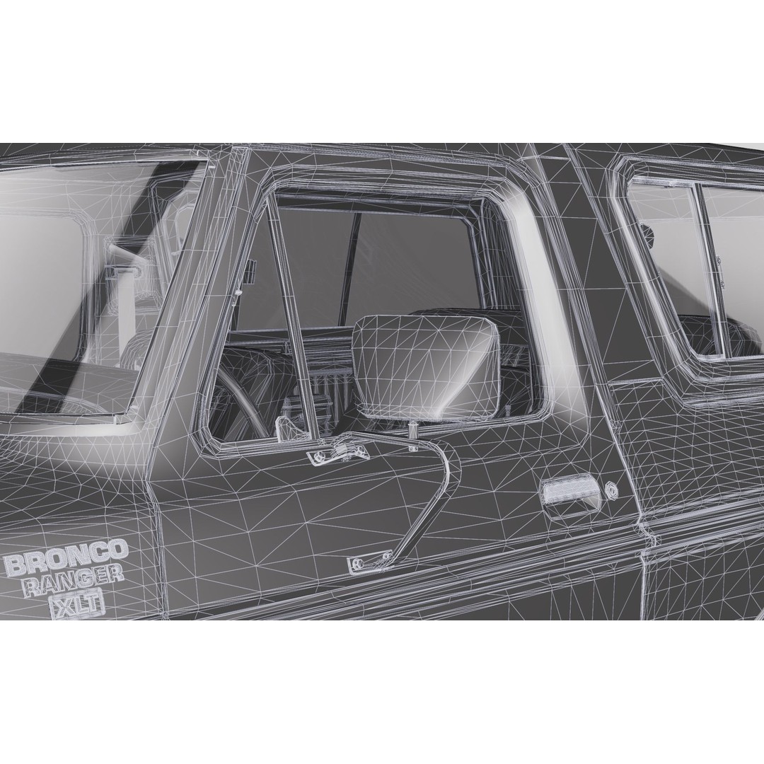 Bronco Mk2 1978 3D Model – High Poly Game-Ready SUV, FBX, OBJ - View 53