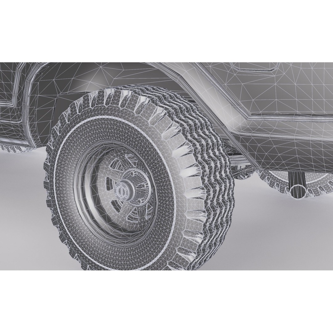 Bronco Mk2 1978 3D Model – High Poly Game-Ready SUV, FBX, OBJ - View 56