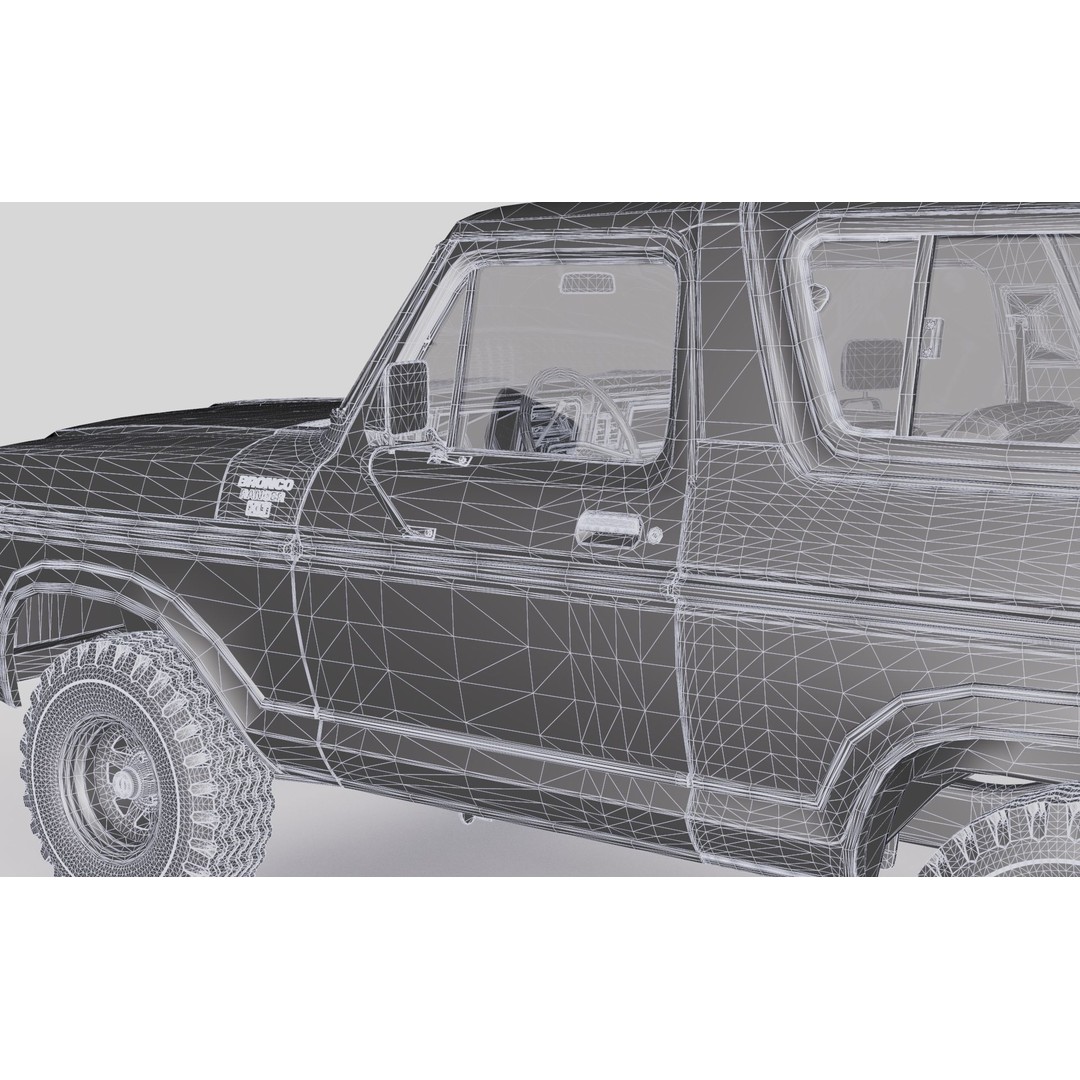 Bronco Mk2 1978 3D Model – High Poly Game-Ready SUV, FBX, OBJ - View 59