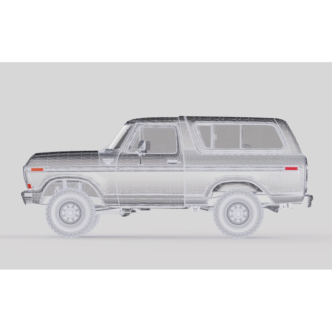 Bronco Mk2 1978 3D Model – High Poly Game-Ready SUV, FBX, OBJ - View 61