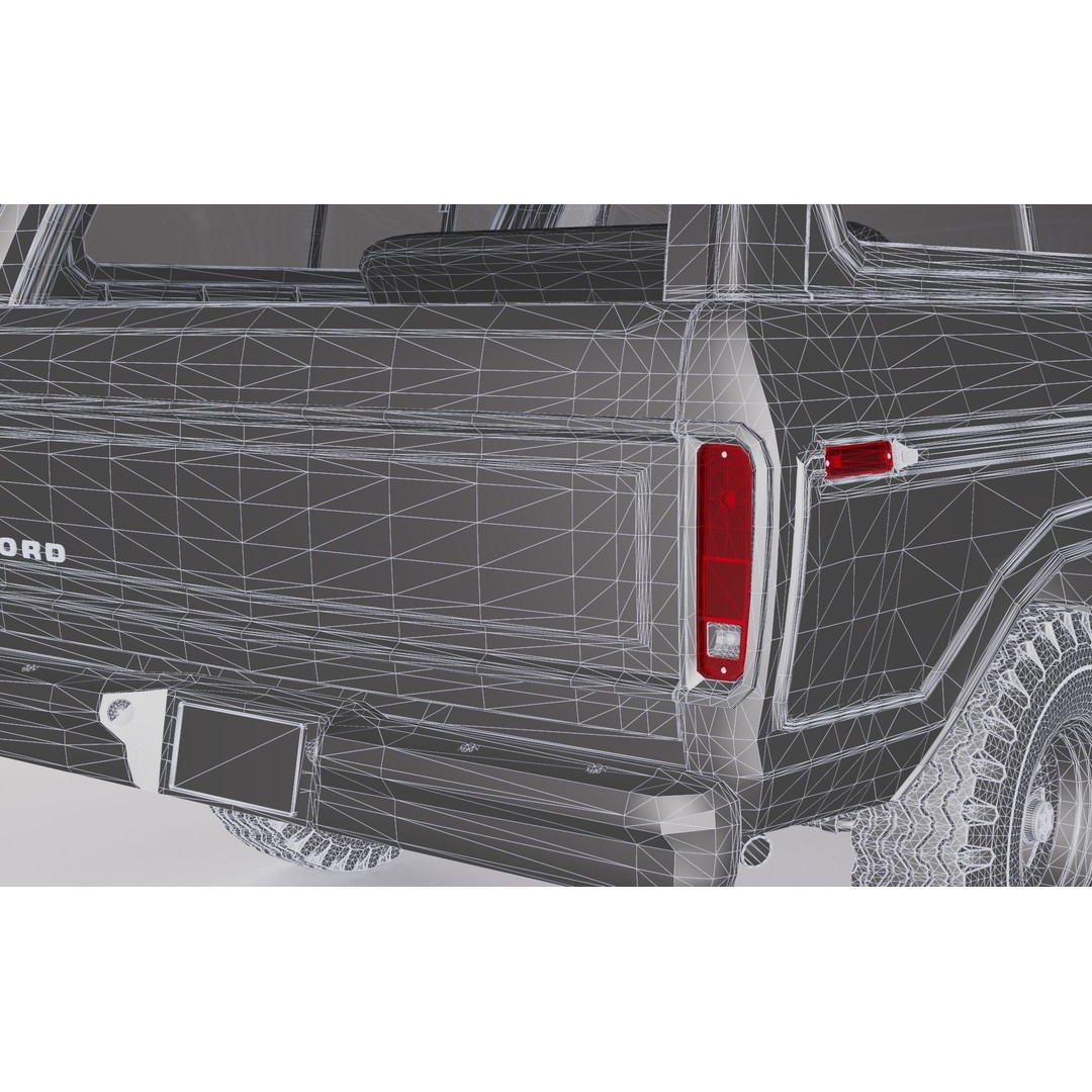 Bronco Mk2 1978 3D Model – High Poly Game-Ready SUV, FBX, OBJ - View 67