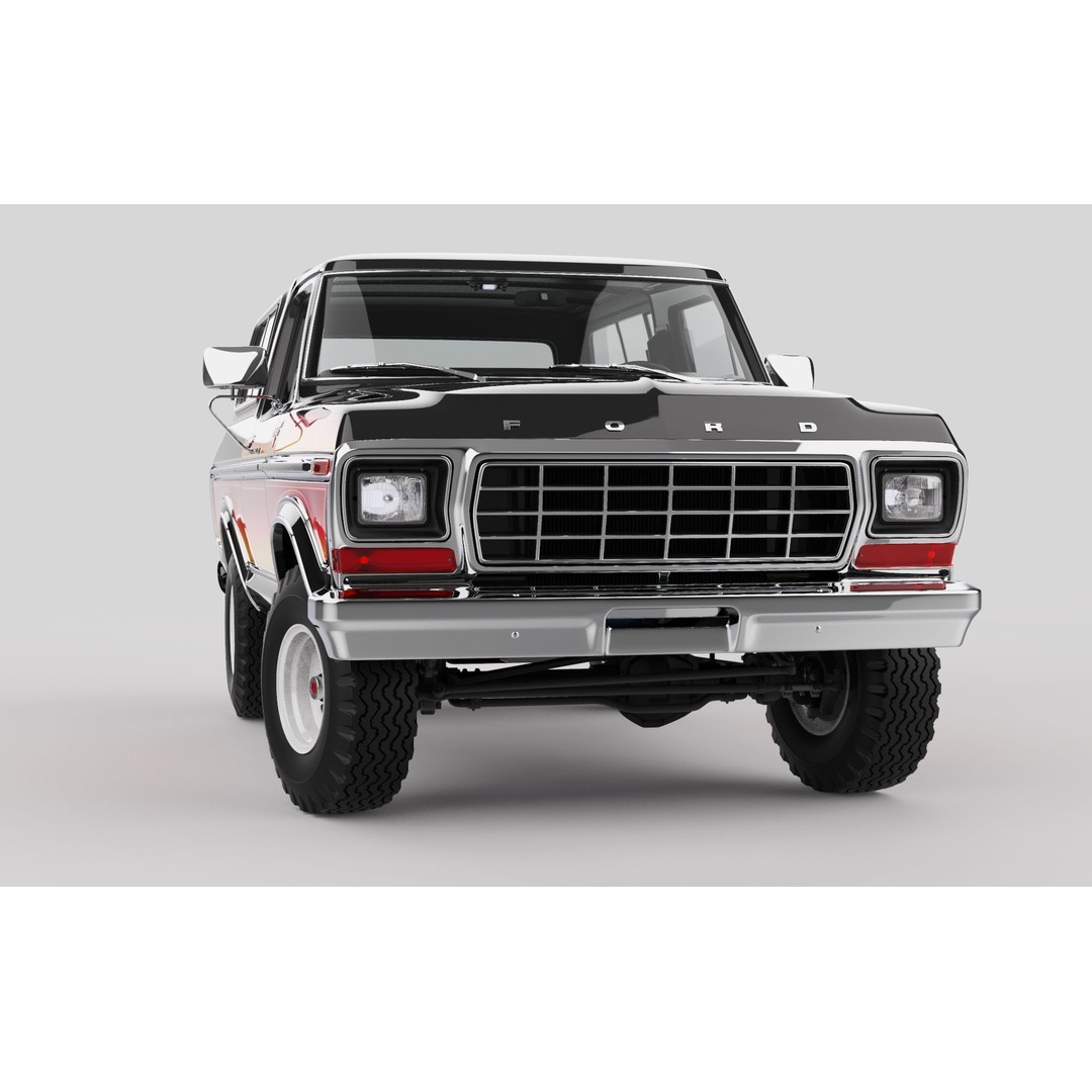 Bronco Mk2 1978 3D Model – High Poly Game-Ready SUV, FBX, OBJ - View 7