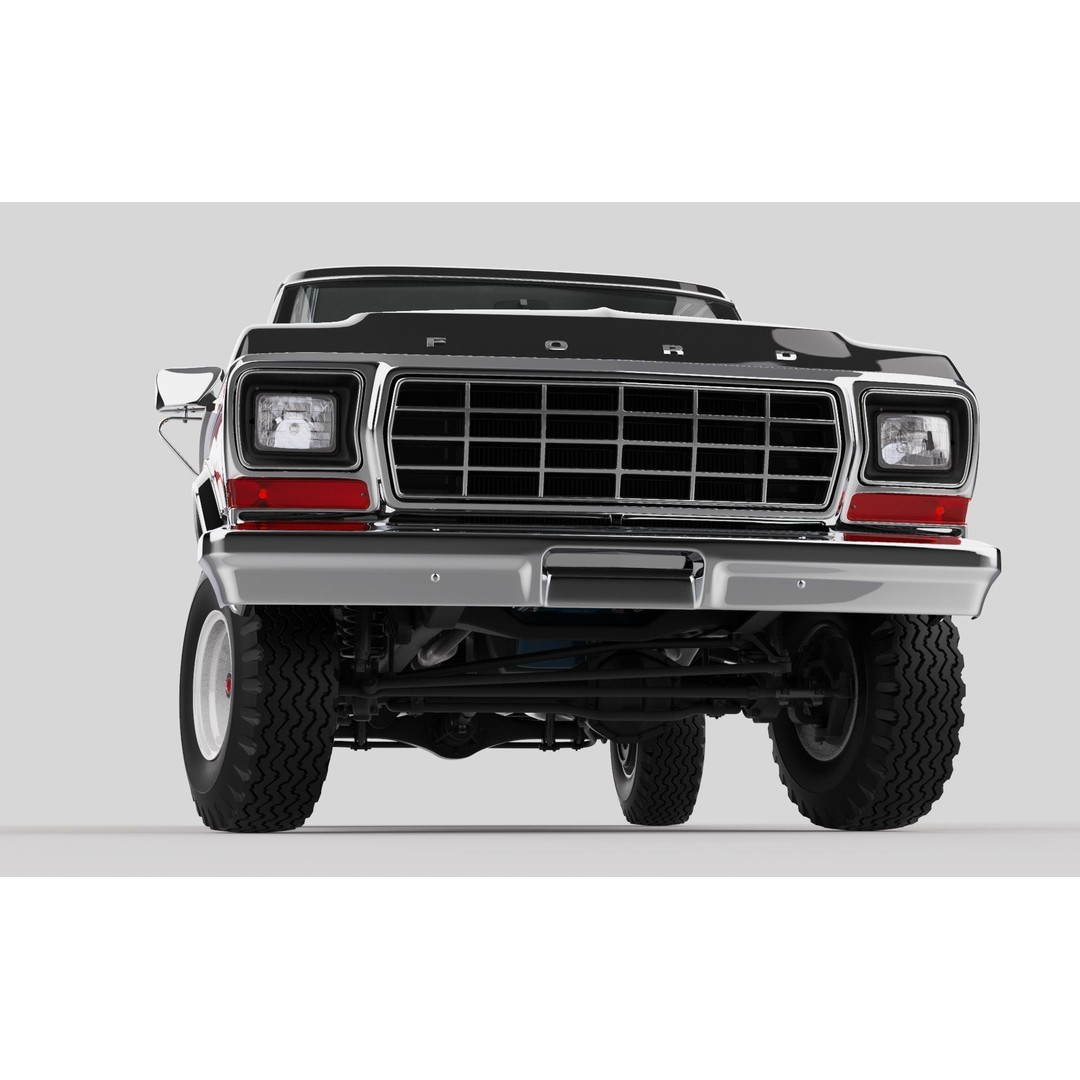 Bronco Mk2 1978 3D Model – High Poly Game-Ready SUV, FBX, OBJ - View 9