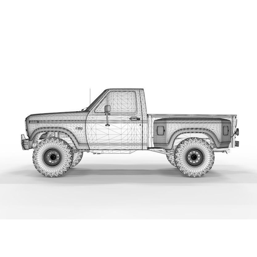1986 Ford F150 Flared Side 3D Model – Game-Ready, FBX & OBJ Formats - View 15