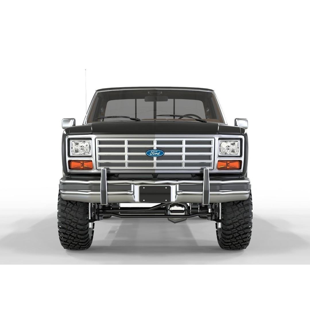 1986 Ford F150 Flared Side 3D Model – Game-Ready, FBX & OBJ Formats - View 6