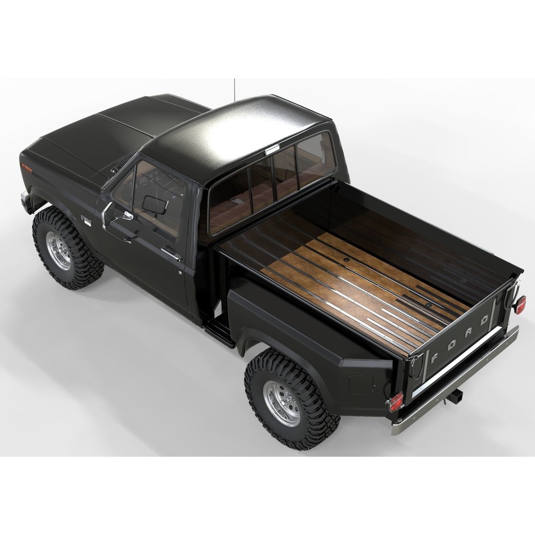 1986 Ford F150 Flared Side 3D Model – Game-Ready, FBX & OBJ Formats - View 7