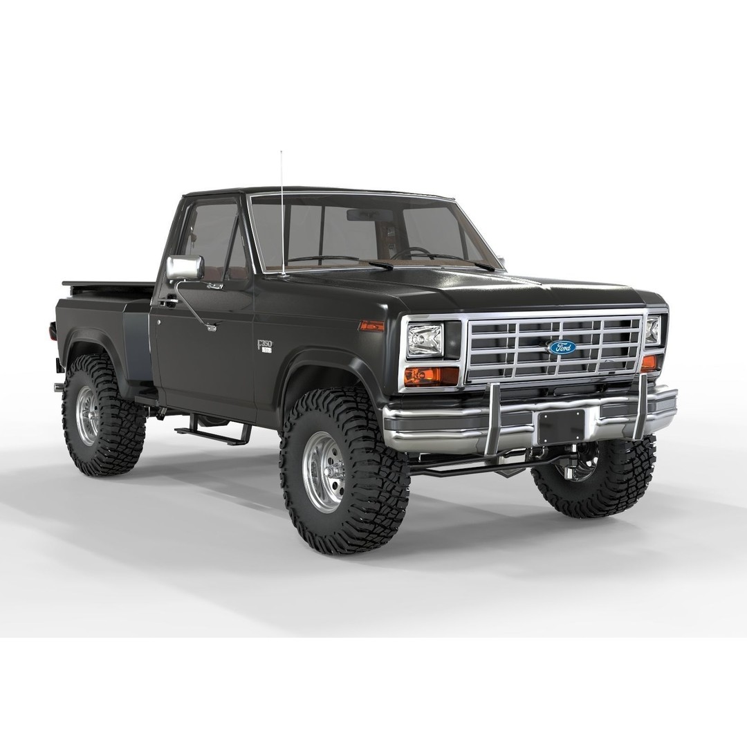 1986 Ford F150 Flared Side 3D Model – Game-Ready, FBX & OBJ Formats - View 8