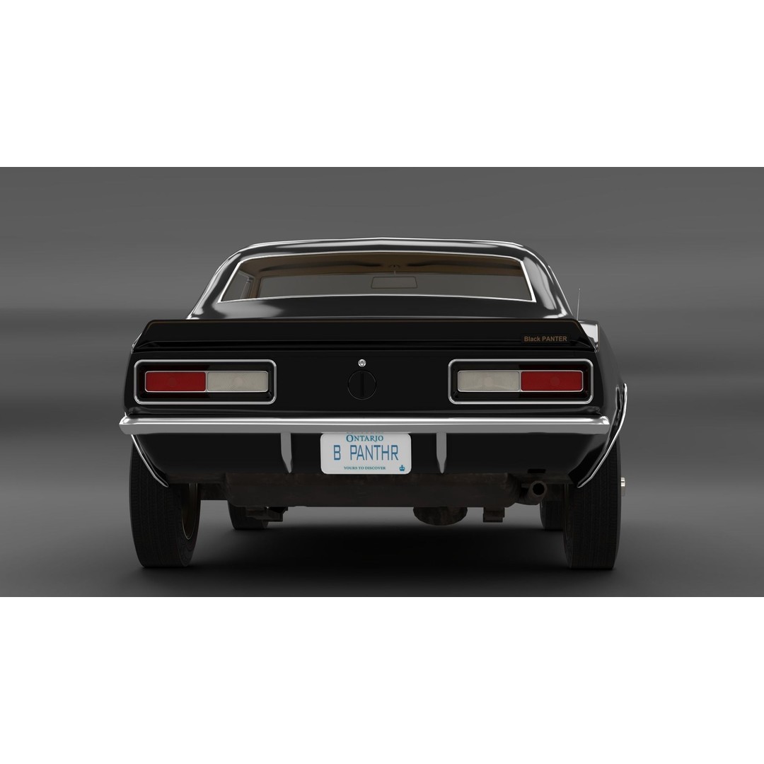 Chevrolet Camaro 1967 3D Model – Low Poly Game Asset, PBR, FBX, OBJ - View 7