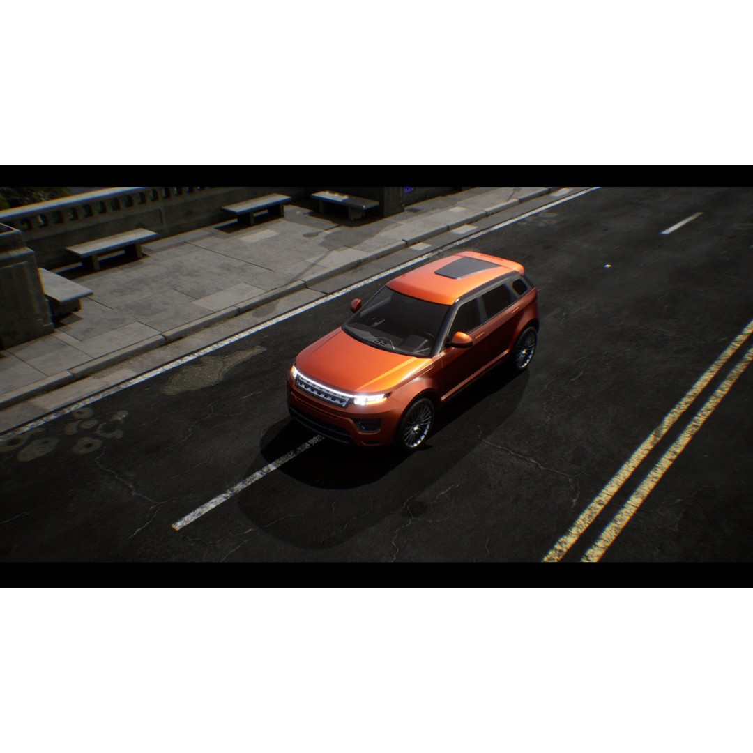 Driveable SUV 3D Model – Realistic Low-Poly Vehicle, FBX, PBR - View 12