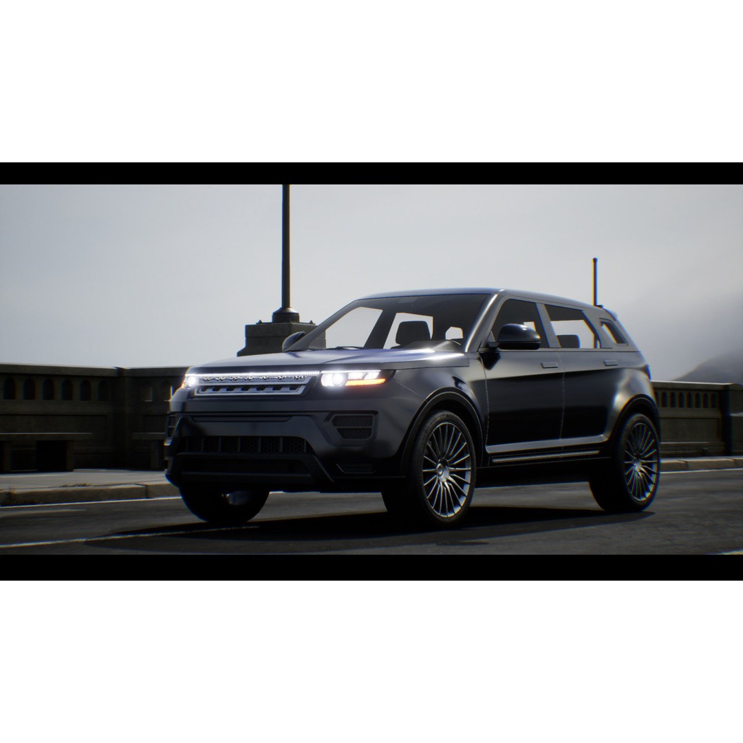 Driveable SUV 3D Model – Realistic Low-Poly Vehicle, FBX, PBR - View 3