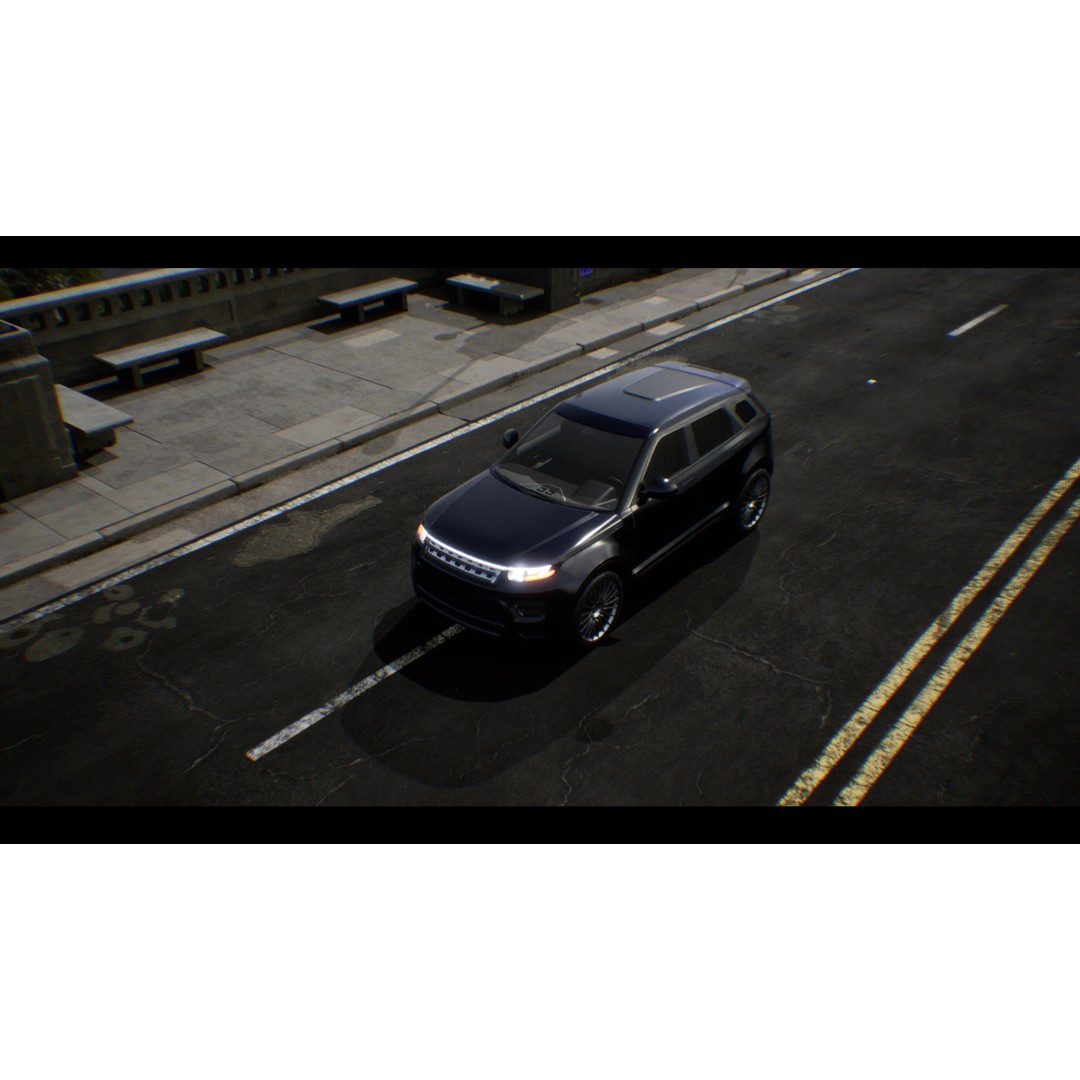 Driveable SUV 3D Model – Realistic Low-Poly Vehicle, FBX, PBR - View 4