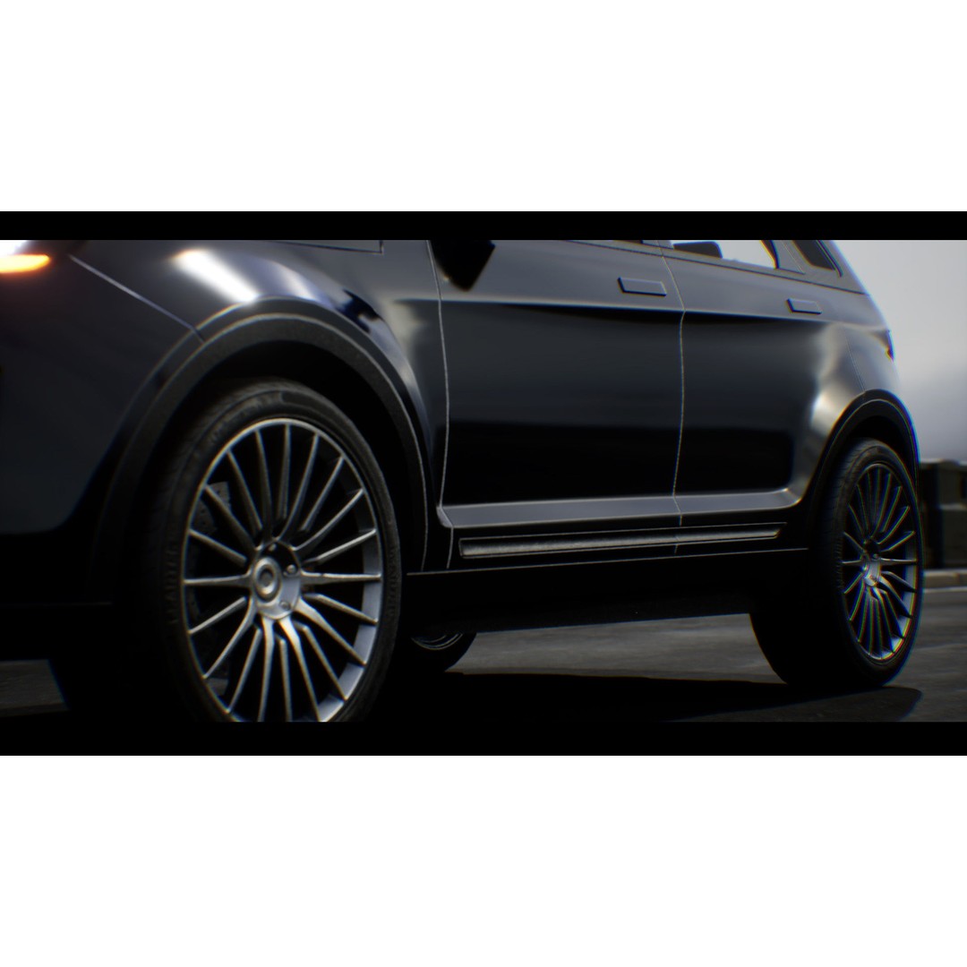 Driveable SUV 3D Model – Realistic Low-Poly Vehicle, FBX, PBR - View 9