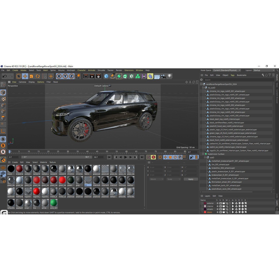Land Rover Range Rover Sport SV 2024 3D Model – High Poly SUV, FBX/OBJ/Blender Formats - View 41