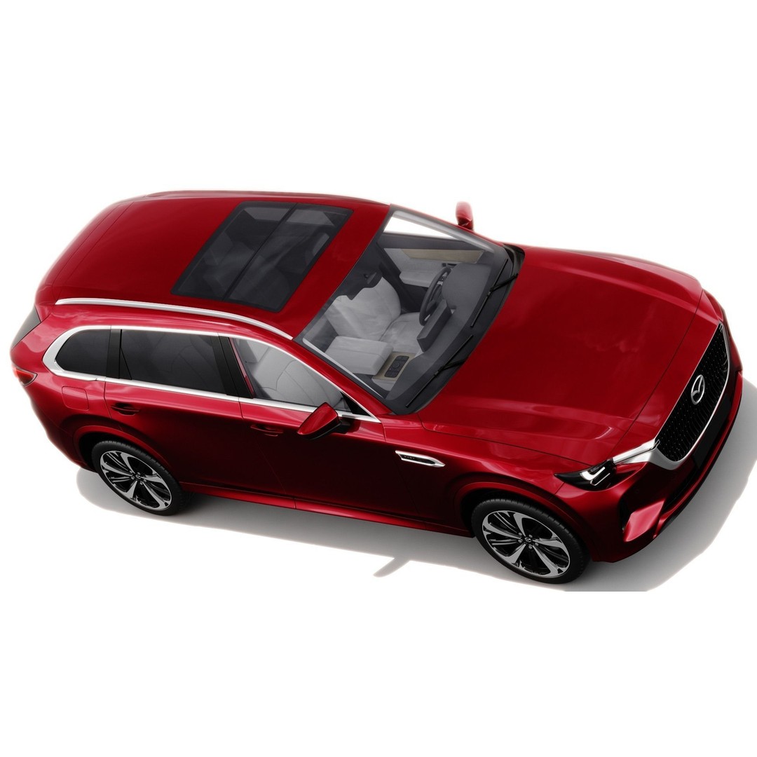 Mazda CX-80 2025 3D Model – Detailed SUV with Interior, FBX, Blender - View 10