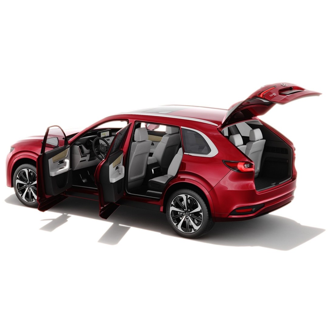 Mazda CX-80 2025 3D Model – Detailed SUV with Interior, FBX, Blender - View 14