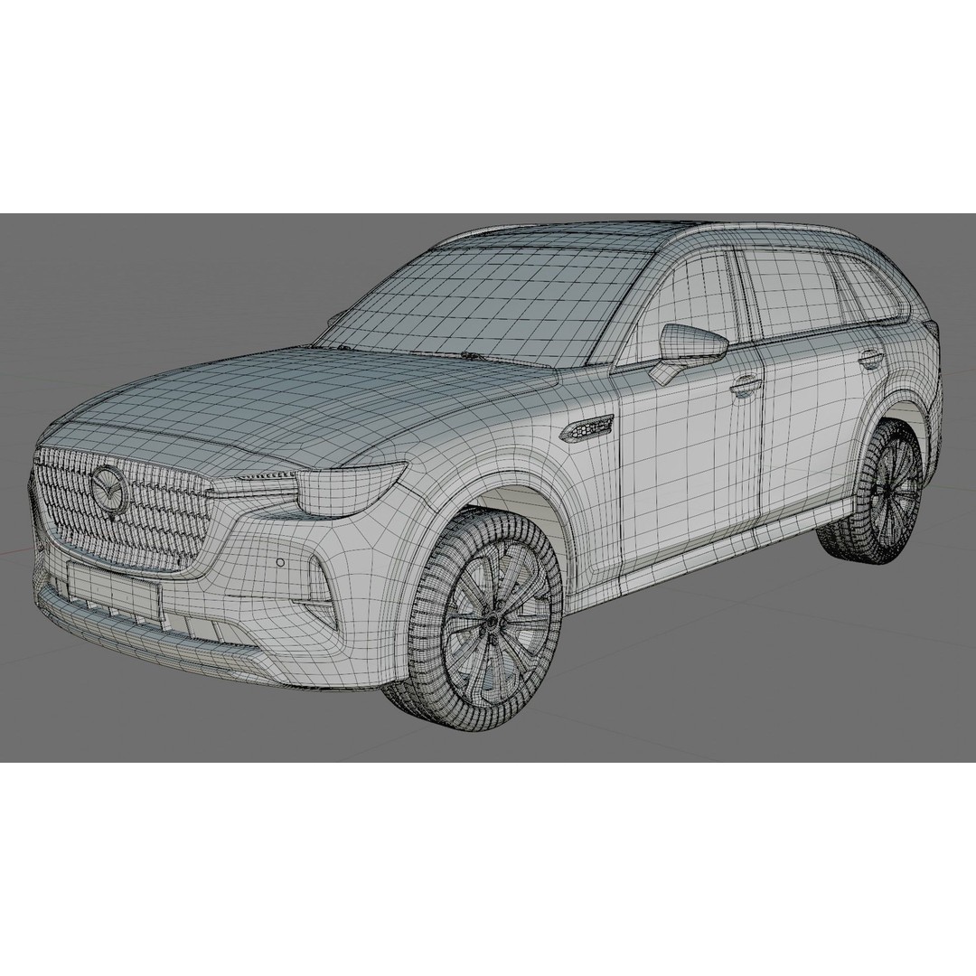 Mazda CX-80 2025 3D Model – Detailed SUV with Interior, FBX, Blender - View 31