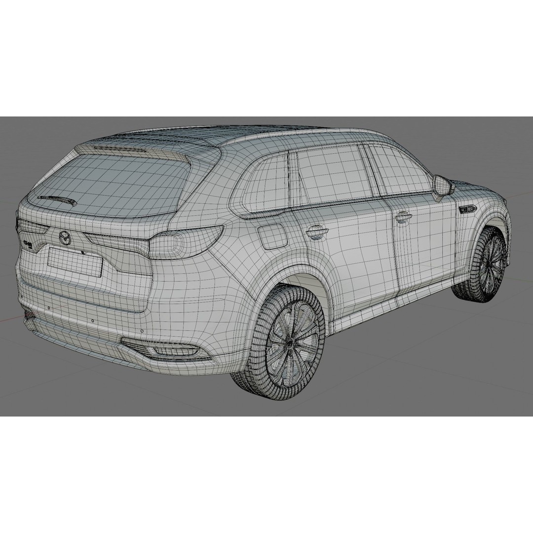 Mazda CX-80 2025 3D Model – Detailed SUV with Interior, FBX, Blender - View 32