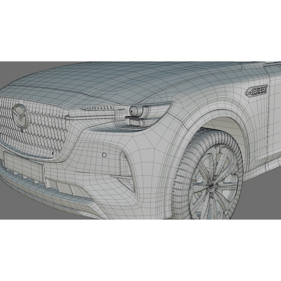 Mazda CX-80 2025 3D Model – Detailed SUV with Interior, FBX, Blender - View 33