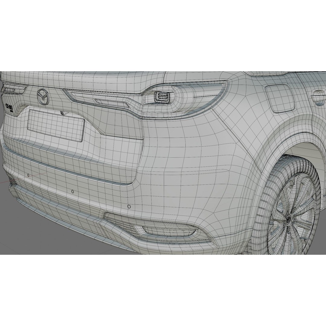 Mazda CX-80 2025 3D Model – Detailed SUV with Interior, FBX, Blender - View 34