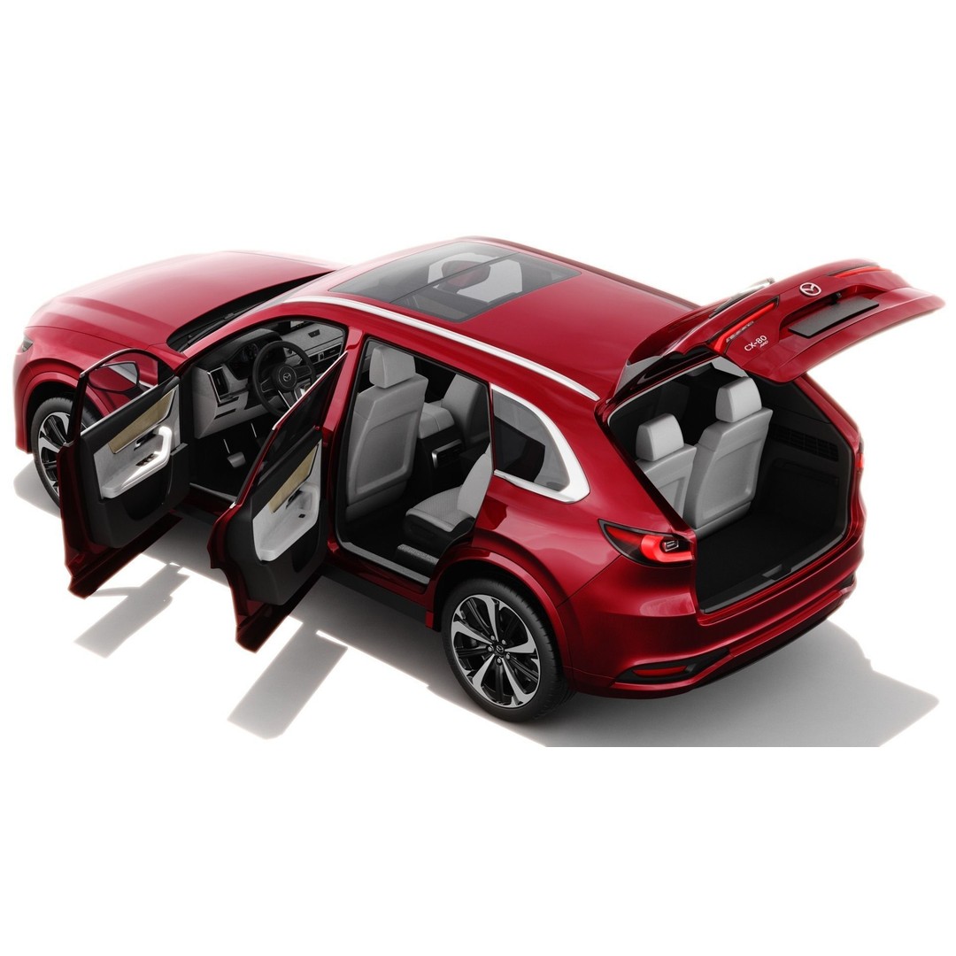Mazda CX-80 2025 3D Model – Detailed SUV with Interior, FBX, Blender - View 4