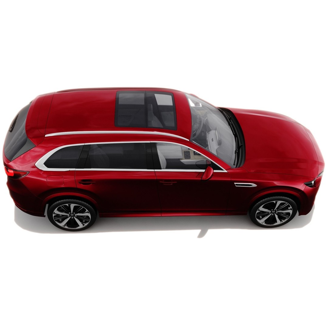 Mazda CX-80 2025 3D Model – Detailed SUV with Interior, FBX, Blender - View 9