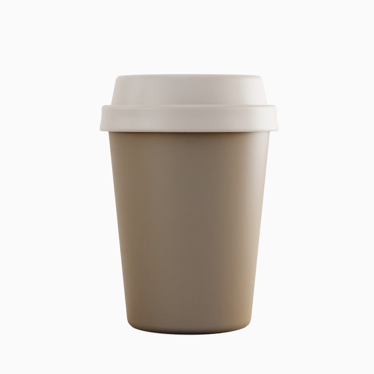 Plastic Coffee Cup Set - Low-Poly Game-Ready 3D Model - View 10
