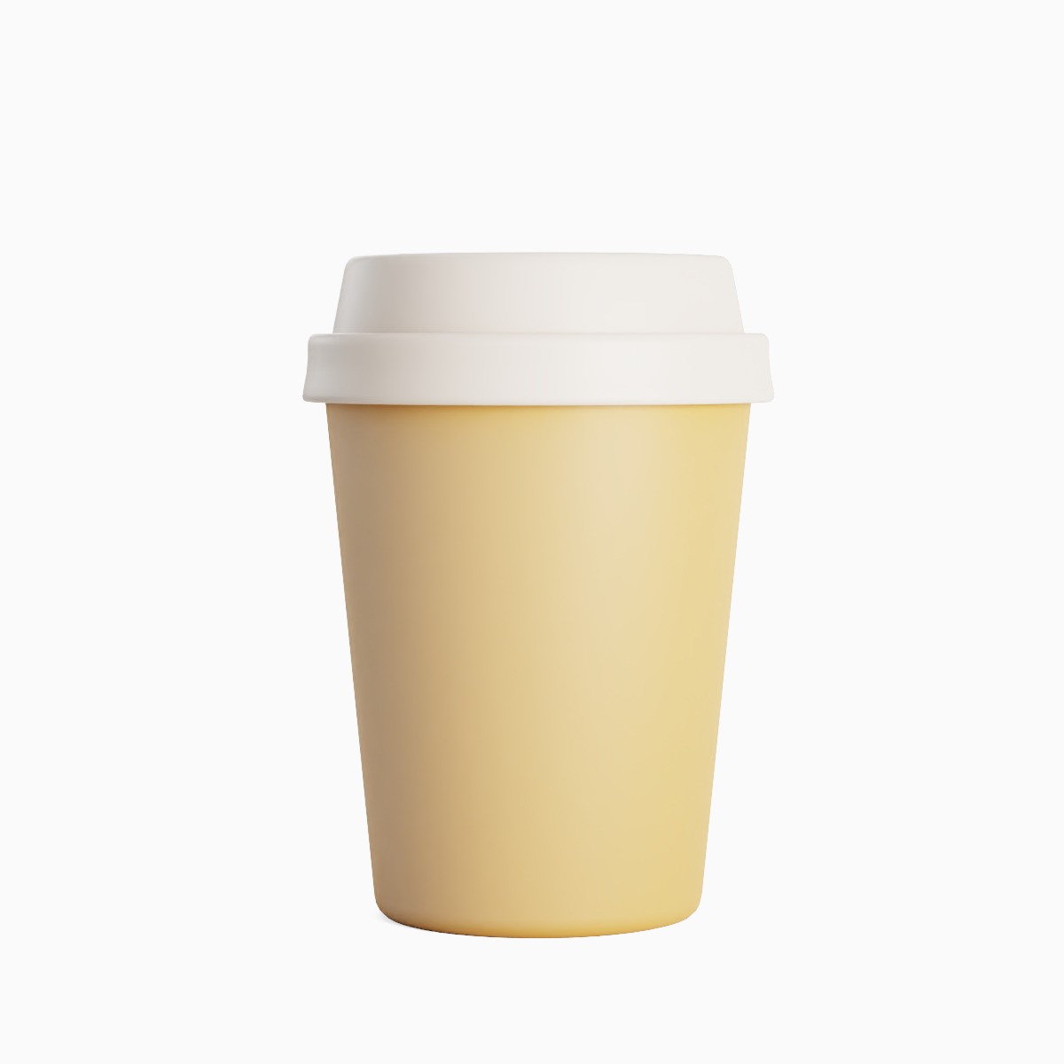 Plastic Coffee Cup Set - Low-Poly Game-Ready 3D Model - View 5