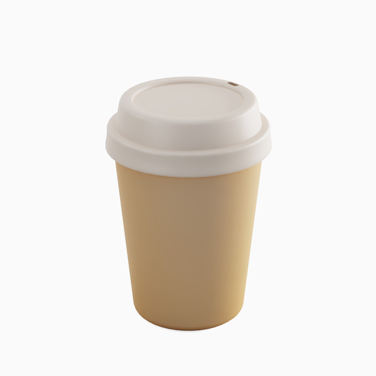 Plastic Coffee Cup Set - Low-Poly Game-Ready 3D Model - View 7