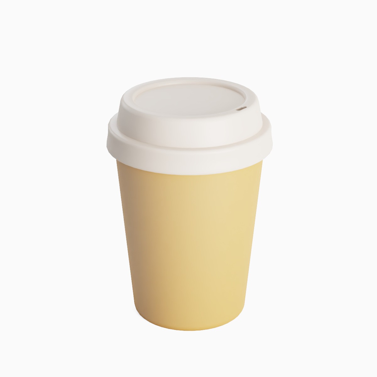 Plastic Coffee Cup Set - Low-Poly Game-Ready 3D Model - View 8