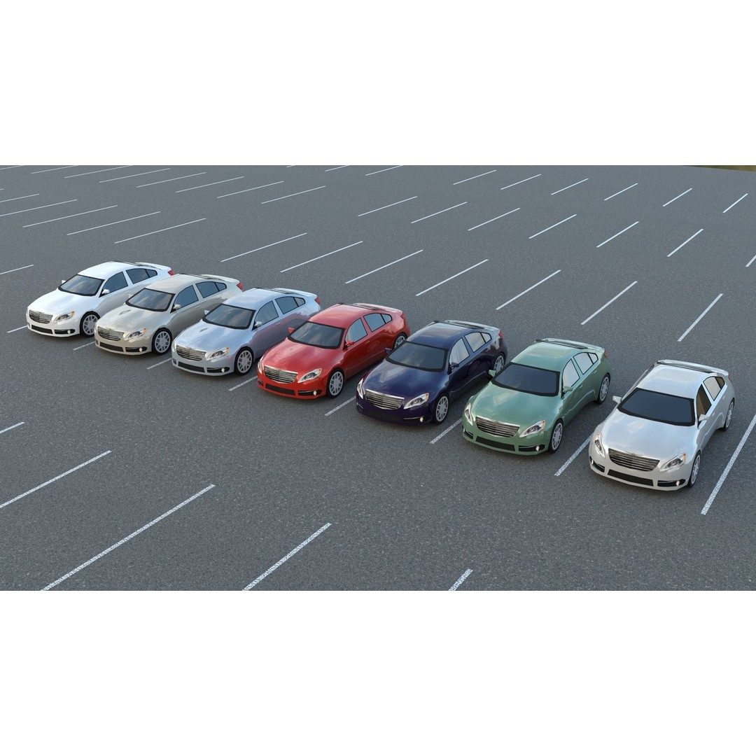 Low-Poly American Cars 3D Model – PBR Vehicle Collection, FBX, OBJ