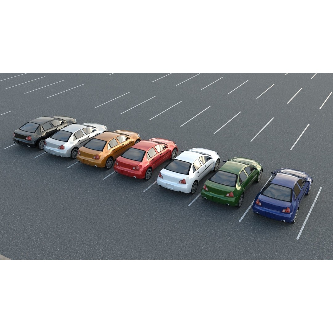 Low-Poly American Cars 3D Model – PBR Vehicle Collection, FBX, OBJ - View 13