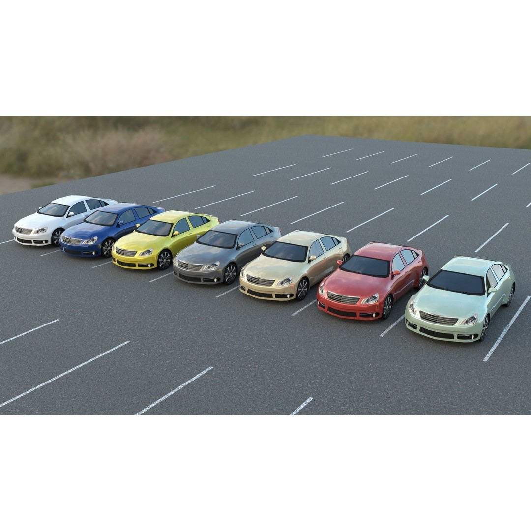 Low-Poly American Cars 3D Model – PBR Vehicle Collection, FBX, OBJ - View 17
