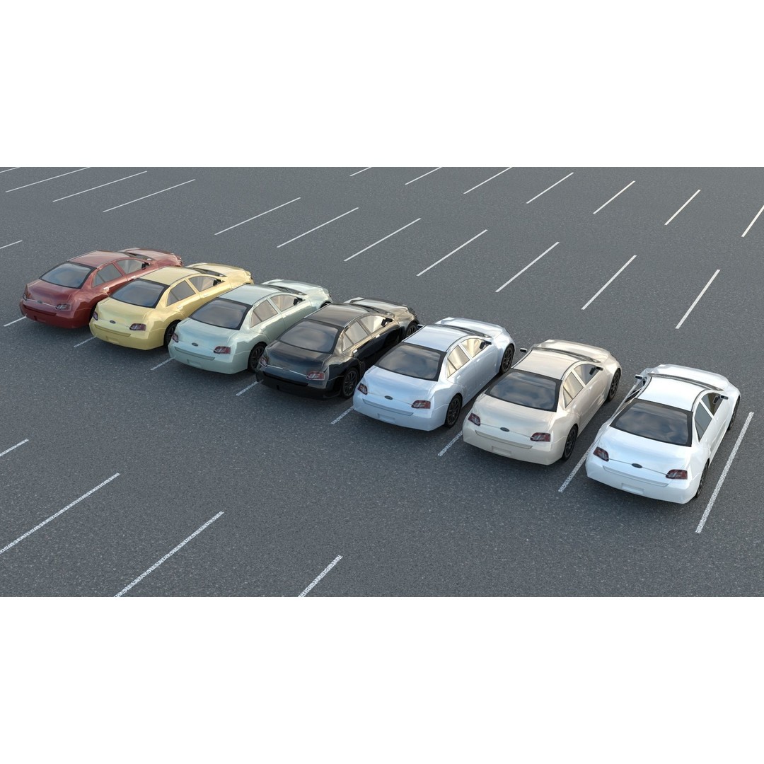 Low-Poly American Cars 3D Model – PBR Vehicle Collection, FBX, OBJ - View 19
