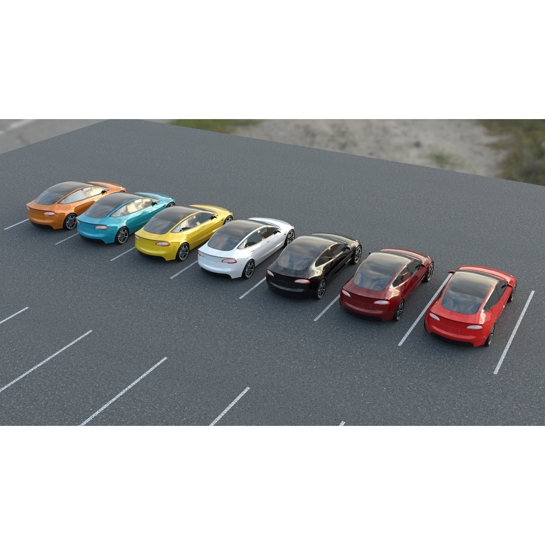Low-Poly American Cars 3D Model – PBR Vehicle Collection, FBX, OBJ - View 22