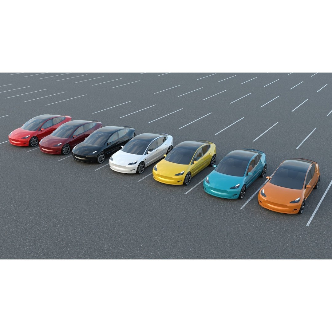 Low-Poly American Cars 3D Model – PBR Vehicle Collection, FBX, OBJ - View 24